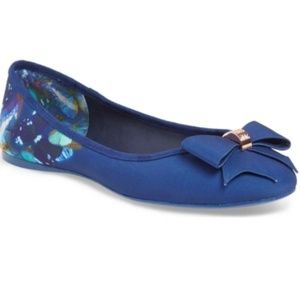 Ted Baker Immep Bow Flat in Butterfly Print Fabric